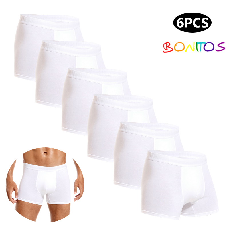 Multi Pack Underwear - 6pcs 화이트 남자 팬티 코 튼