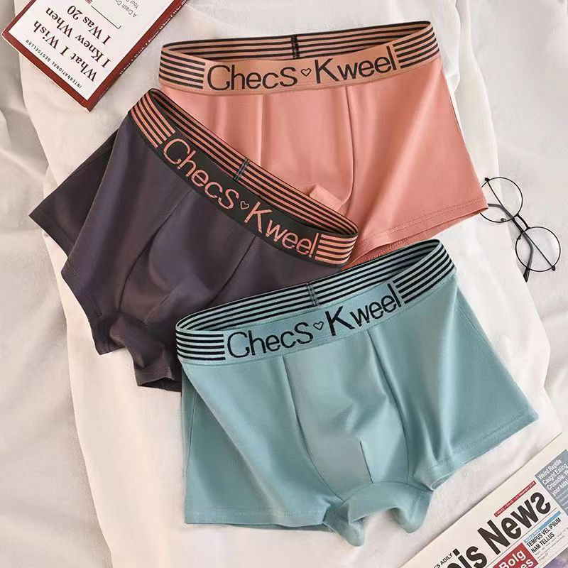 Multi Pack Underwear - 3Pcs 남자 복서 반바지 코튼 속옷