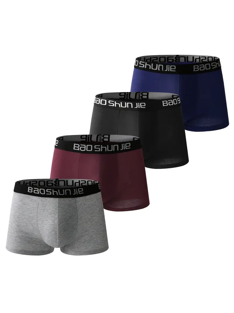 Multi Pack Underwear - 4pcs 남자 속옷 코튼 남자 복서