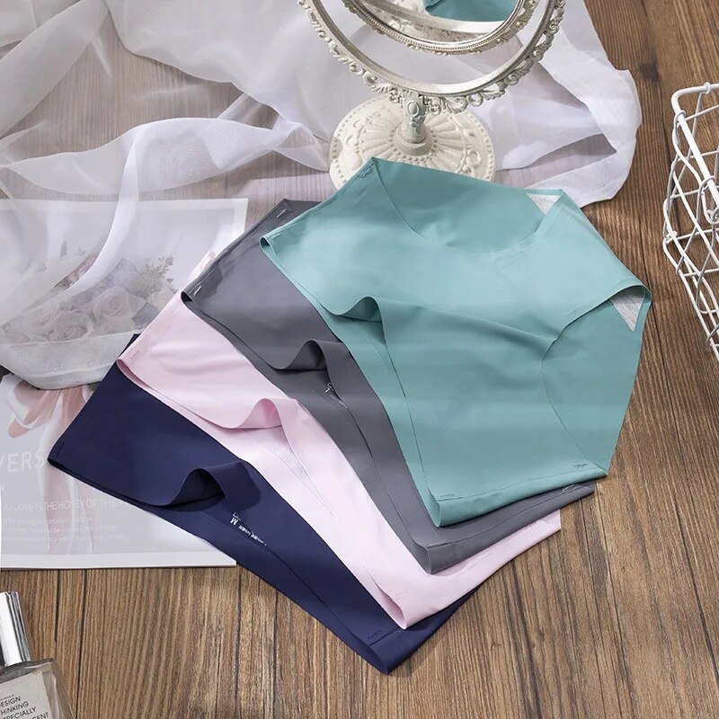 6 개/몫 원활한 팬티 여성 얼음 실크 속옷 친밀한 솔 - Multi Pack Underwear 리뷰 및 가격