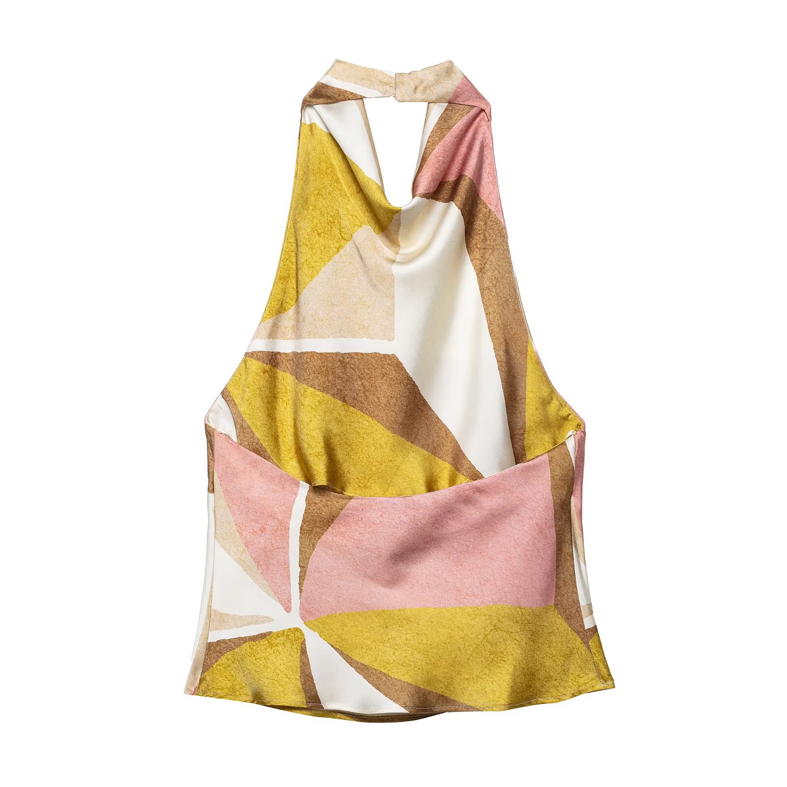 제비티 2025 여성용 시크한 기하학 무늬 홀터 캐미  - Suspender Tank Top 리뷰 및 가격